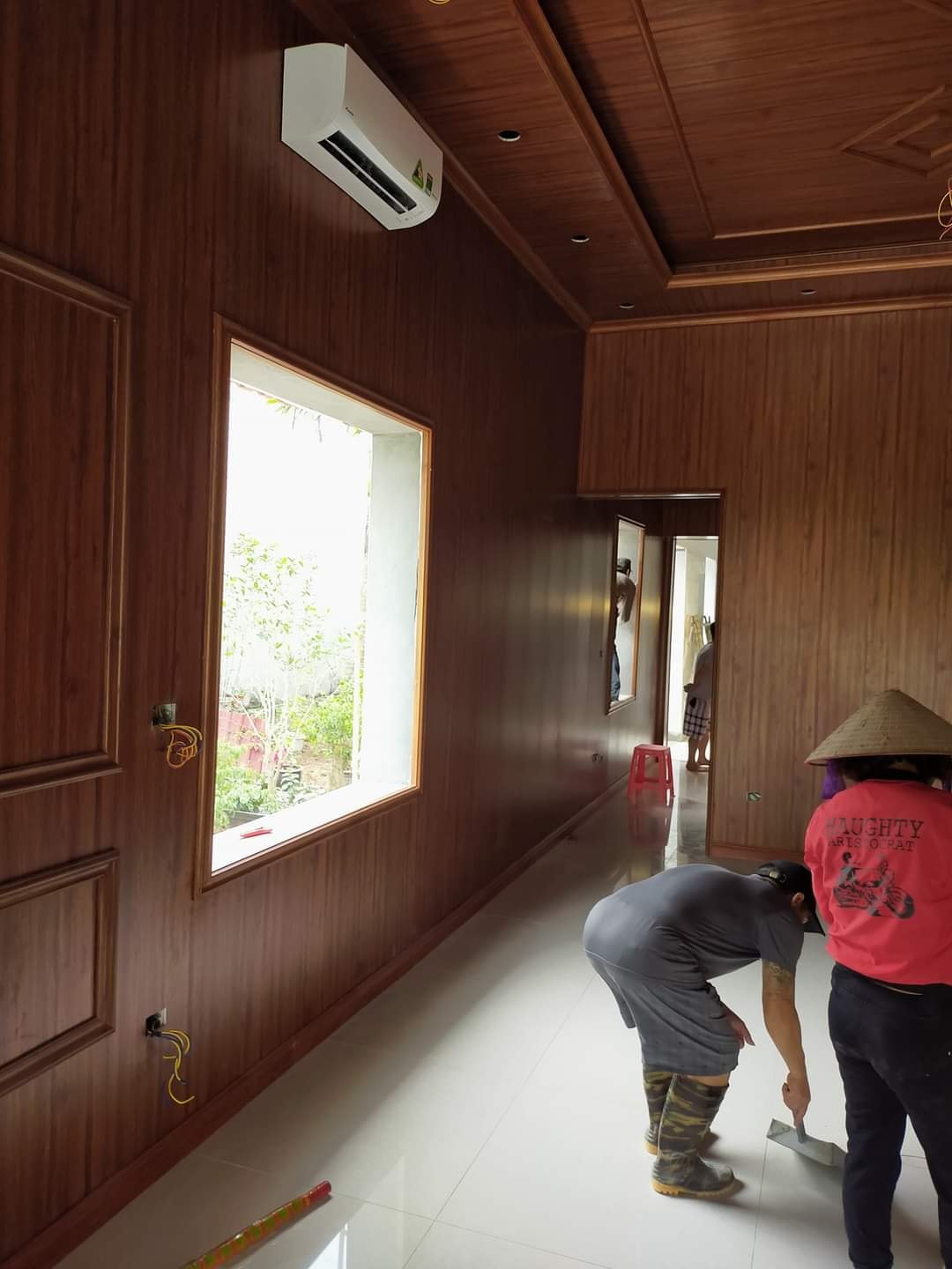 Hình ảnh gỗ nhựa composite ốp tường nano PVC cho phòng khách phòng ...